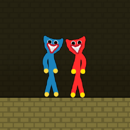 Red and Blue Stickman Huggy
